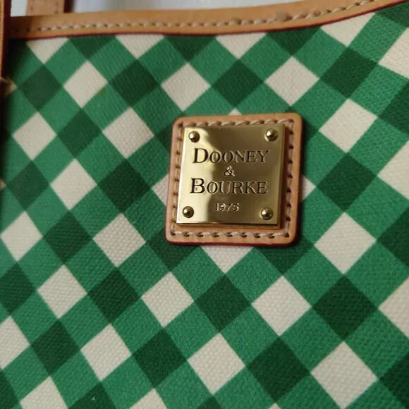 Dooney & Bourke Gingham Tote & Wallet - Picture 2 of 16